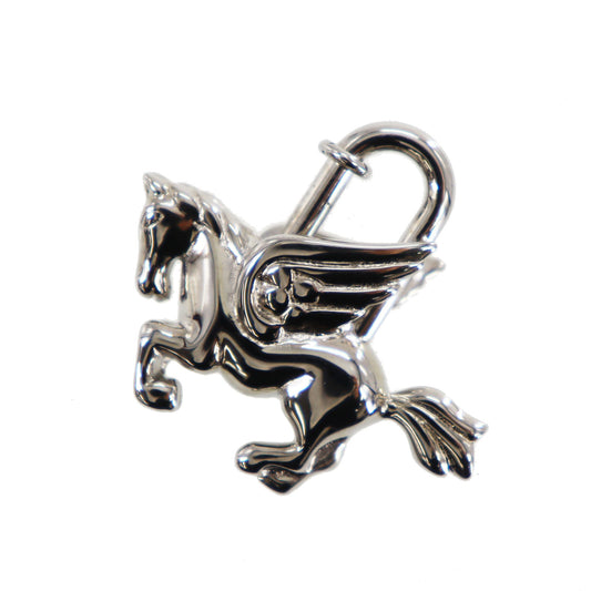 HERMES Pegasus Motif Charm Top Cadena Silver Plated #CN188