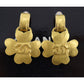 CHANEL CC Logos Clover Earrings 95 P Gold Clip-On  #AH572