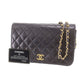 CHANEL Matelasse Used Shoulder Bag Black Lambskin Leather #DA912