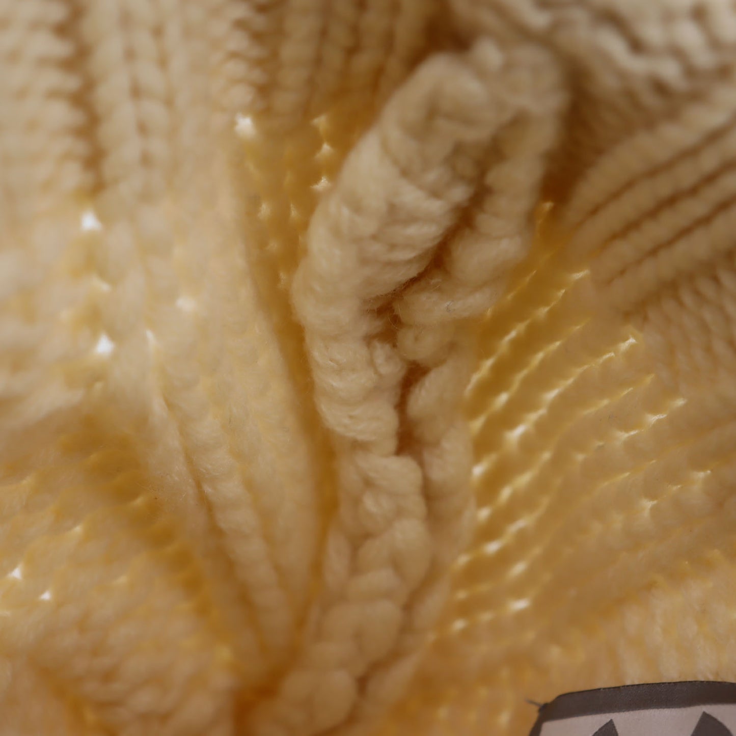 CHANEL Logo Knit hat Beige Cashmere 100% #BU496