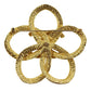 CHANEL CC Flower Pin Brooch Gold Plated 96P #CL205