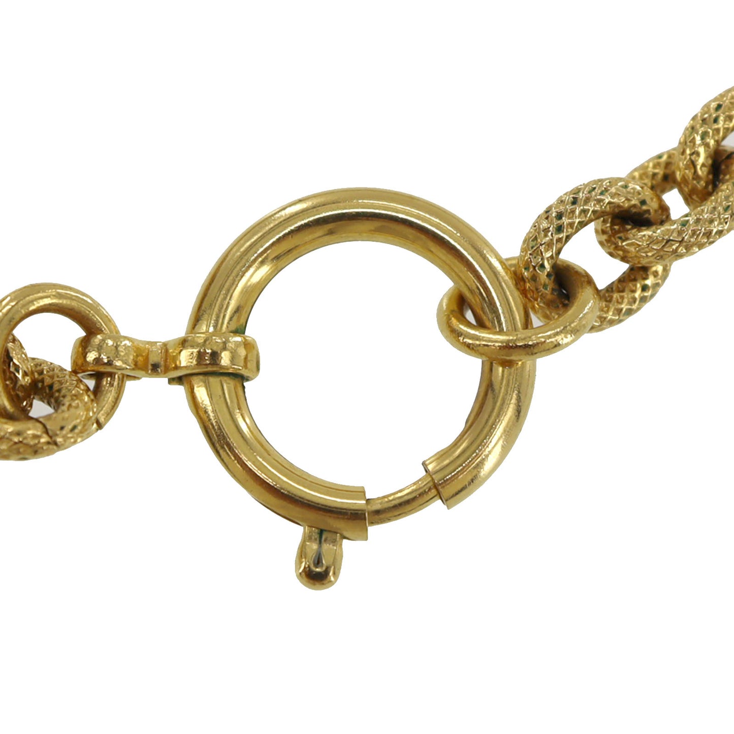 CHANEL CC Logos Gold Plated Big Chain Necklace #AH21