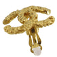 CHANEL CC Logos Earrings Gold Clip-On Vintage 03A  #AH27