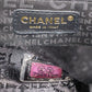 CHANEL Chocolate Bar HandBag Black Leather #AH721