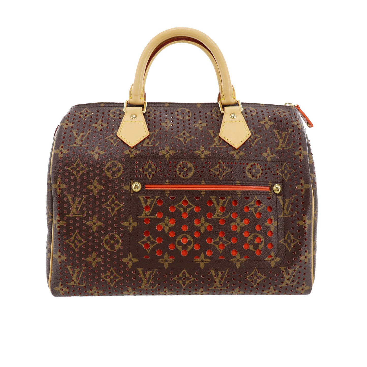 LOUIS VUITTON LV Perfo Speedy 30 Handbag Monogram Leather M95182 #BY837