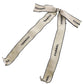 CHANEL Big Ribbon Pin Brooch White logos Hair Accessories #AG515