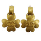 CHANEL CC Logos Clover Earrings 95 P Gold Clip-On  #AH572