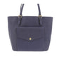 MICHAEL KORS Tote Shoulder Bag Navy Leather #BO485