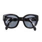 CHANEL Logos Sunglasses Black Eye Wear #CS734