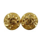 CHANEL CC Logos Earrings Gold Clip-On #BT446