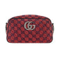 GUCCI GG Marmont Chain Shoulder Bag Red Canvas #CT79