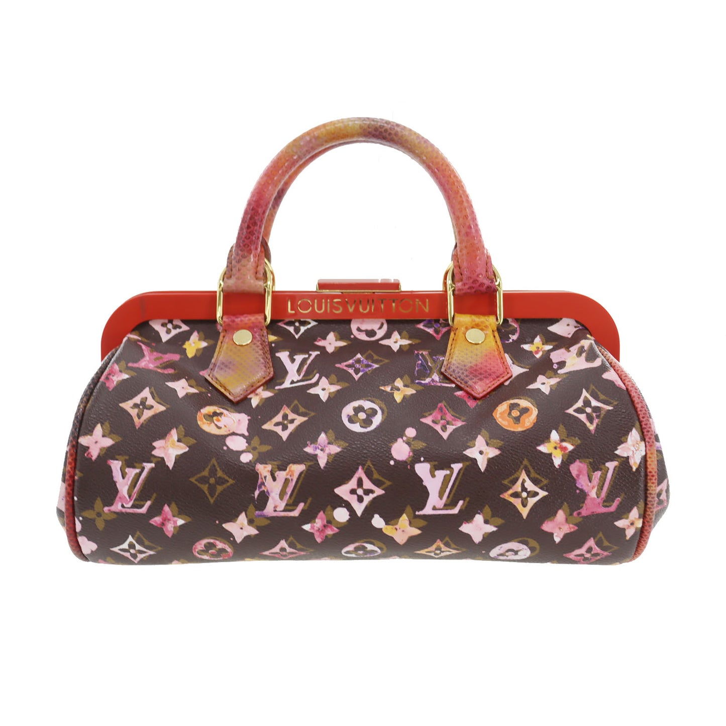 Louis Vuitton LV Papillon Used Handbag Monogram Watercolor Brown M95730 #CK610