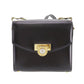 GIANNI VERSACE Used Shoulder Bag Black Leather Vintage #AG953