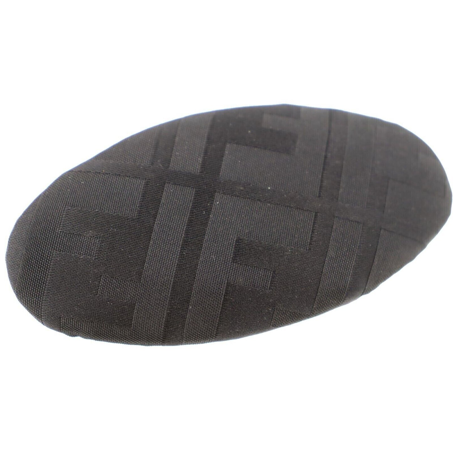 FENDI FF Logos Ellipse Barrette Hair Clip Nylon Black #AH162