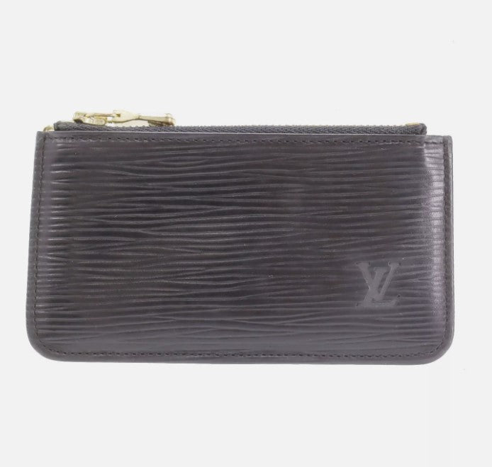 LOUIS VUITTON LV Pochette Cles Used Coin Purse Epi Leather Black M63802 #EA251 S