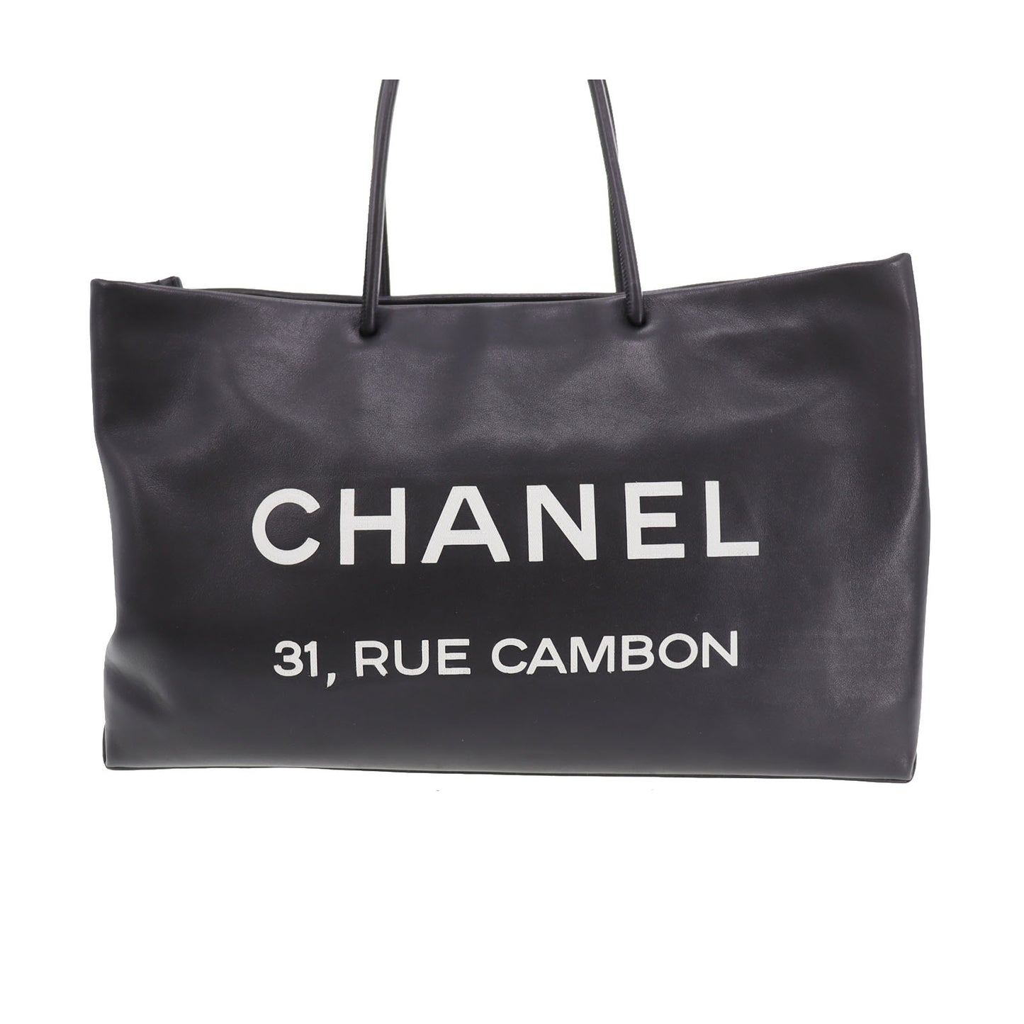 CHANEL Logo Shoulder Tote Bag Leather  #CL42