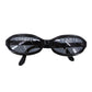 CHANEL CC Logos Sunglasses Plastic Black Eye Wear #CS692