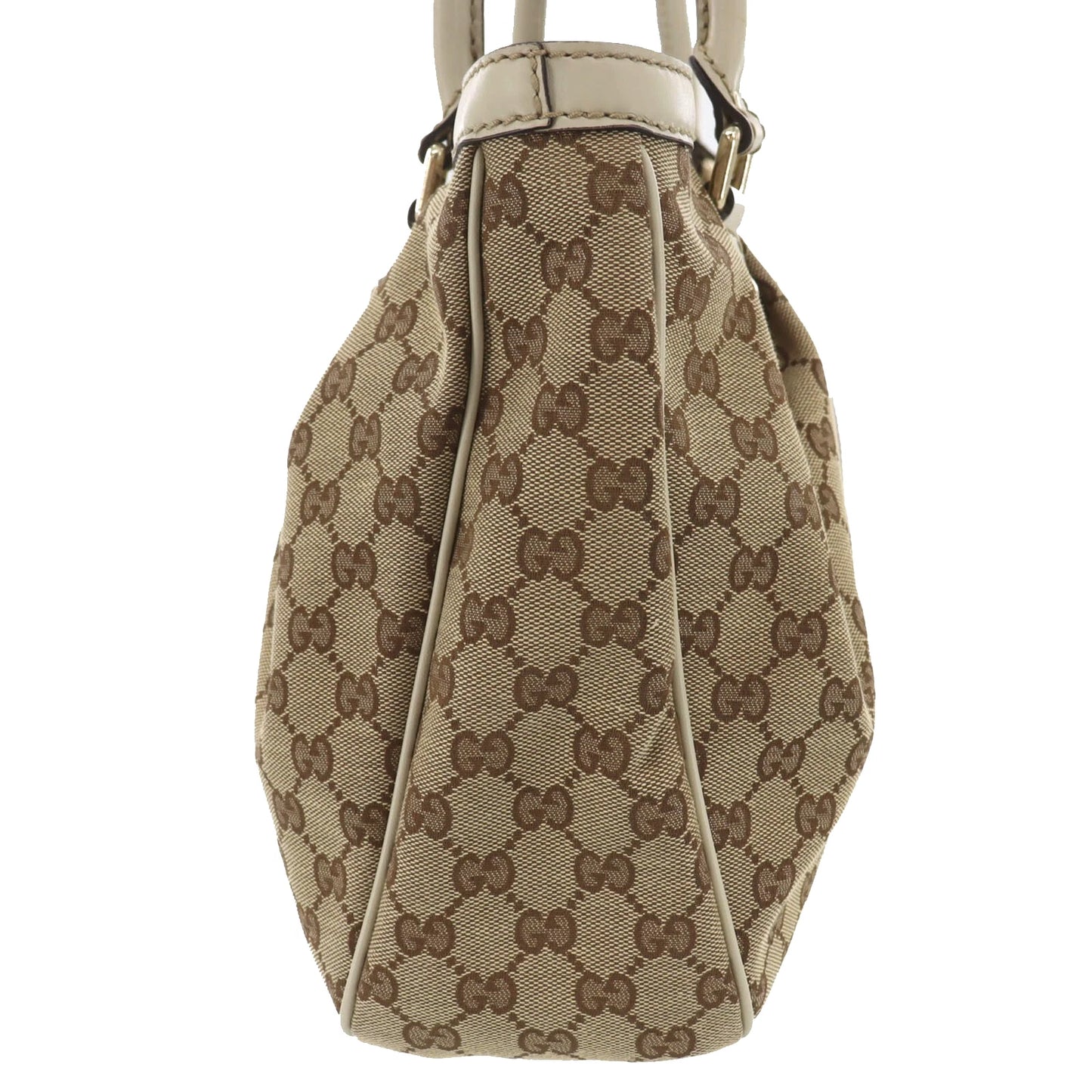 GUCCI Original GG Canvas Tote Handbag Brown #BR368