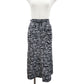 BALENCIAGA Logos Knit Long Skirt Size S Black White #AH680