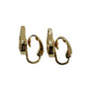 Christian Dior CD Logos Rhinestone Earrings Gold Plated #CB599
