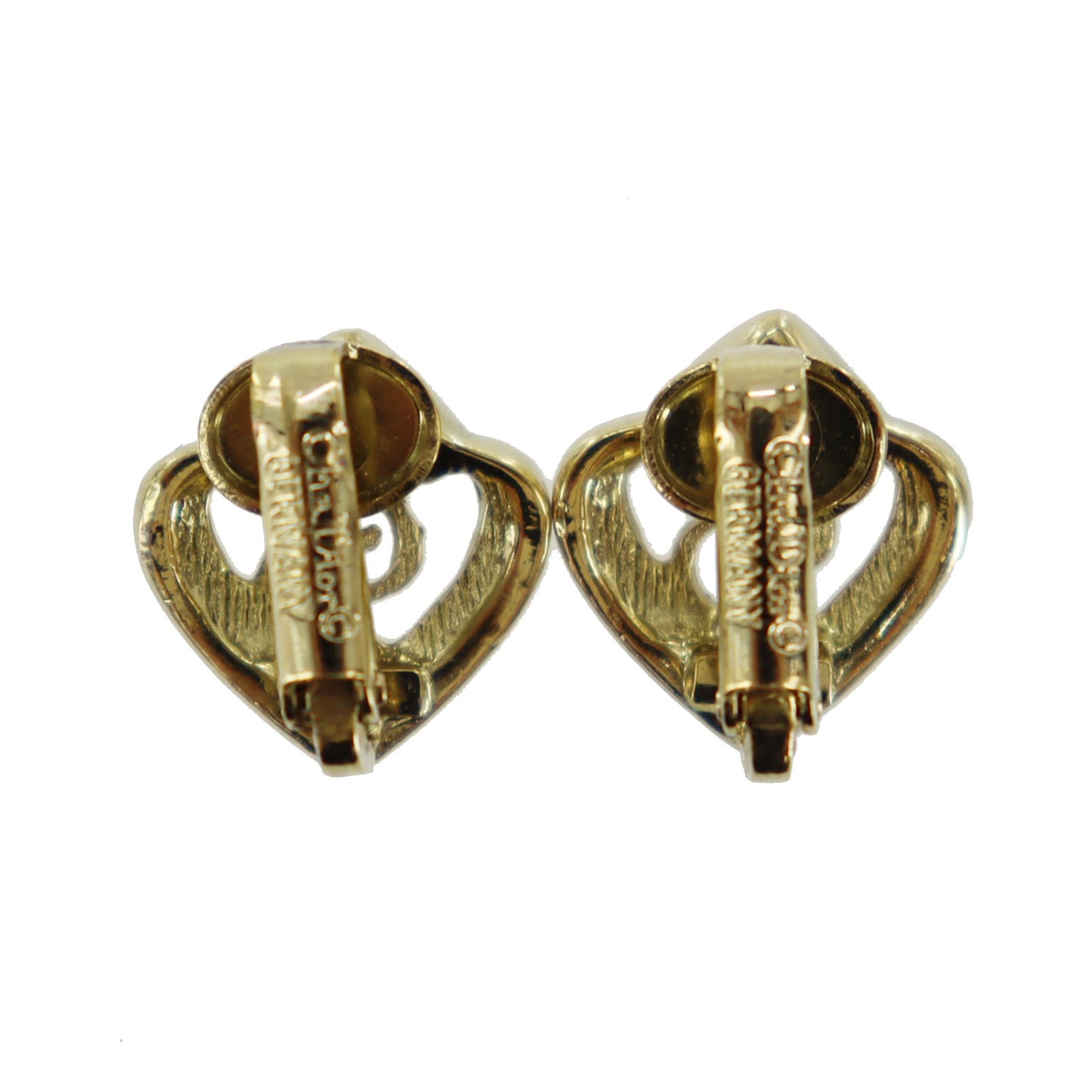 Christian Dior CD Logos Earrings Gold Plated #CB440