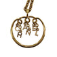 CHANEL Logos Chain Necklace Gold #BE258