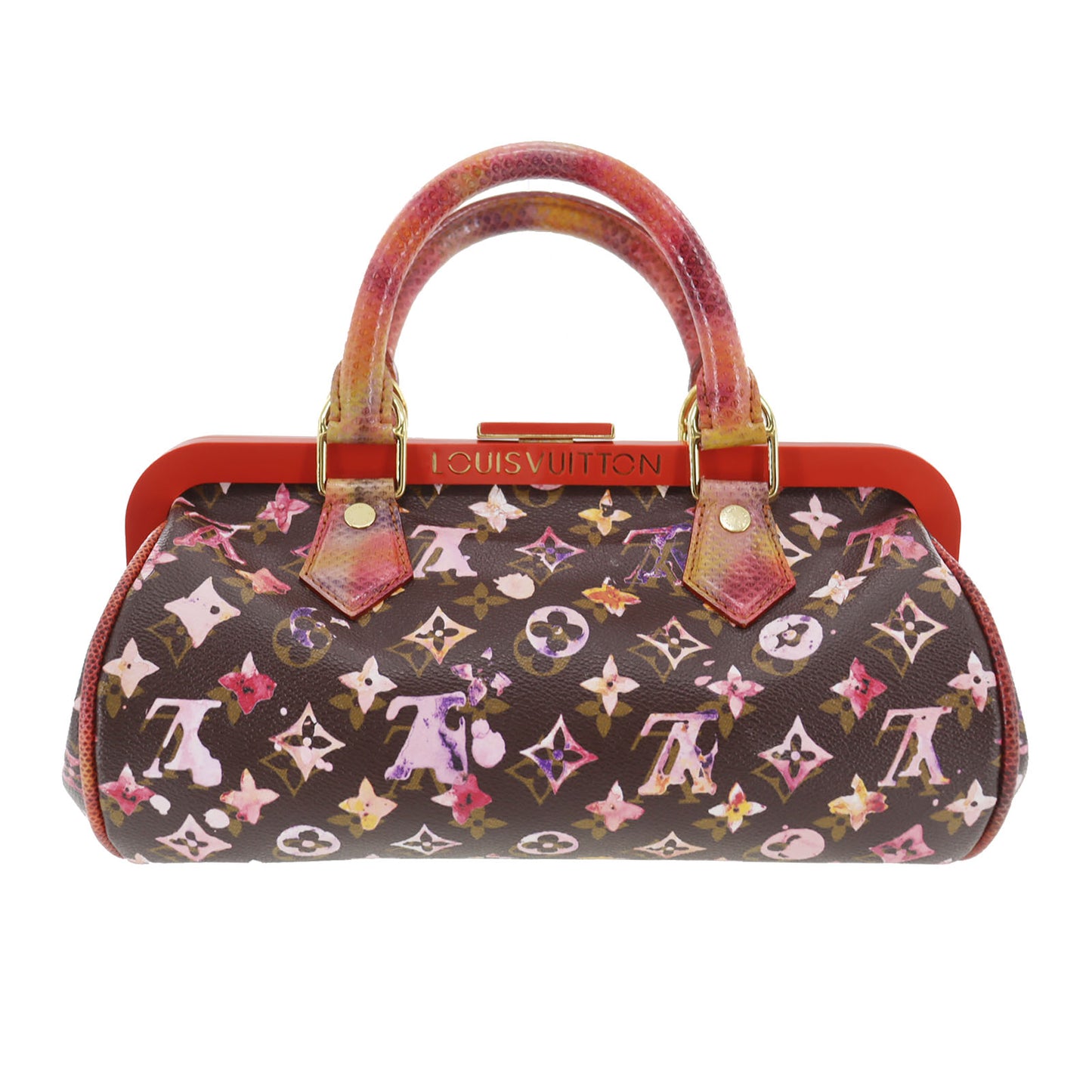 Louis Vuitton LV Papillon Used Handbag Monogram Watercolor Brown M95730 #CK610