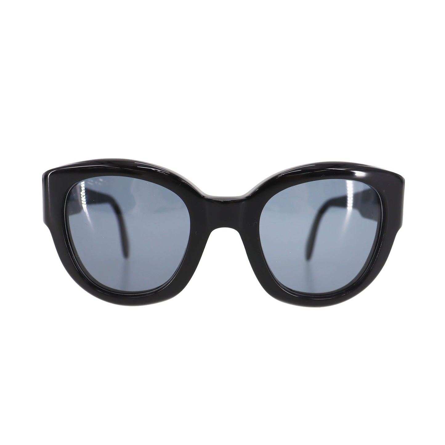 CHANEL Logos Sunglasses Black Eye Wear #CS734