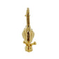 HERMES 1995 Limited Snail Charm Top Cadena Gold Plated #CA249