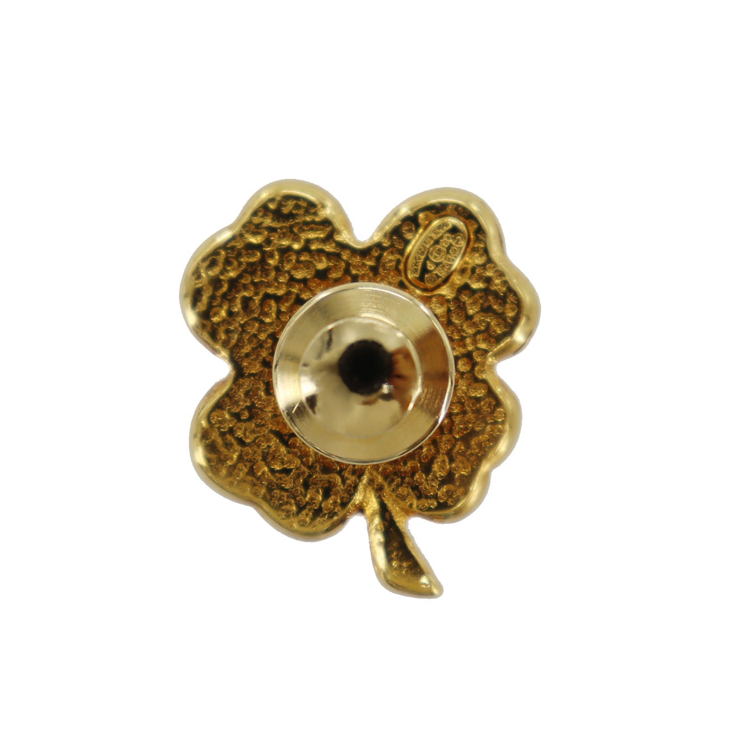 CHANEL Clover Pin Brooch Gold Plated 03 P #CE271