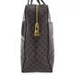 CELINE Macadam Pattern Handbag Black Brown PVC Leather #AH215