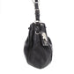 PRADA Logos Shoulder Handbag Black Leather #EG533