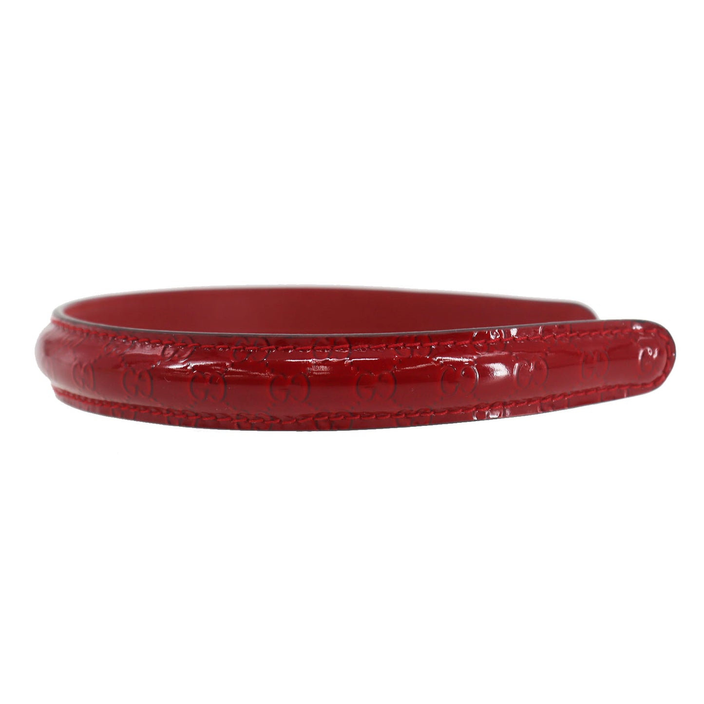 GUCCI Headband Hair Accessory Red Patent Leather #EA252