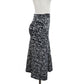 BALENCIAGA Logos Knit Long Skirt Size S Black White #AH680