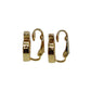 Christian Dior CD Logos Rhinestone Earrings Gold Plated #CB383