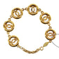 CHANEL CC Logos Circle Bracelet Gold Plated 1983 #AH699