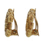 CHANEL CC Logos Earrings Gold Clip-On 95A  #AE654