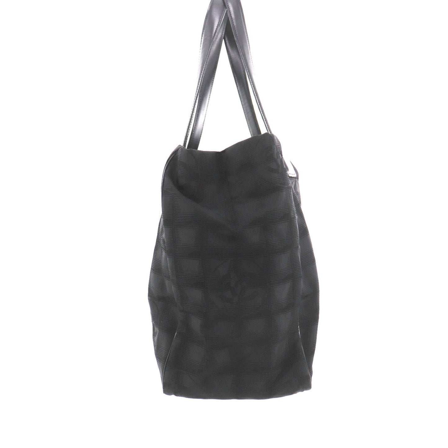 CHANEL New Travel Line Tote Bag Black Nylon #EH49