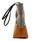 FENDI Logos Shoulder Tote Bag Multicolor Canvas Leather #AG116