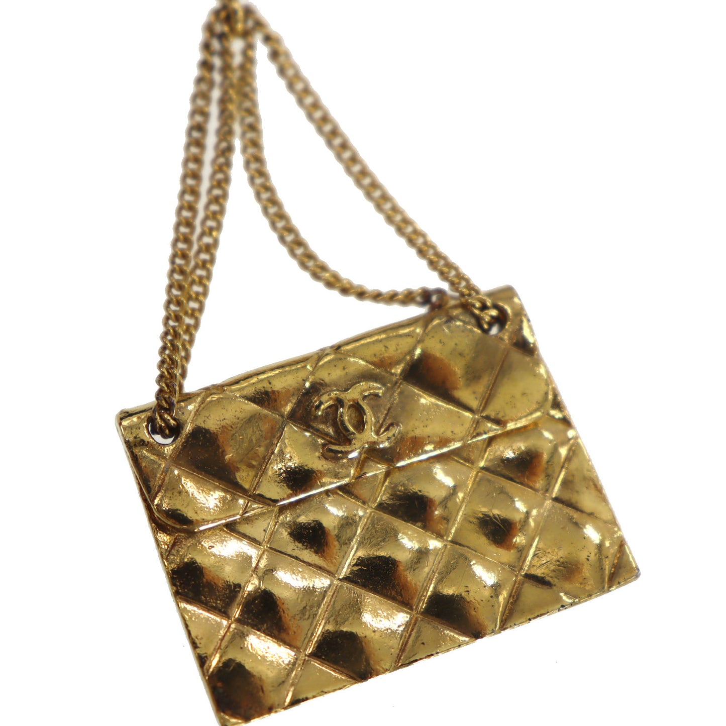 CHANEL Medallion Swing Bag Pin Brooch Gold Plated 2 6 #BX144