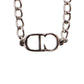 Christian Dior CD Logos Necklace Silver #CP934 CR5