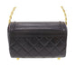 CHANEL Used Flap Mini Handbag Black Lambskin Leather #CY875