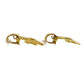 CHANEL CC Logos Clover Earrings 95 P Gold Clip-On  #AH572