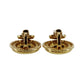 Christian Dior Logos Earrings & Necklace Gold Set Item #BO593 #BR49