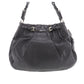 PRADA Logos Shoulder Handbag Black Leather #EG533