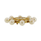 CHANEL CC Logos Rudder Pin Brooch Gold Plated Pearl 94P #BX377