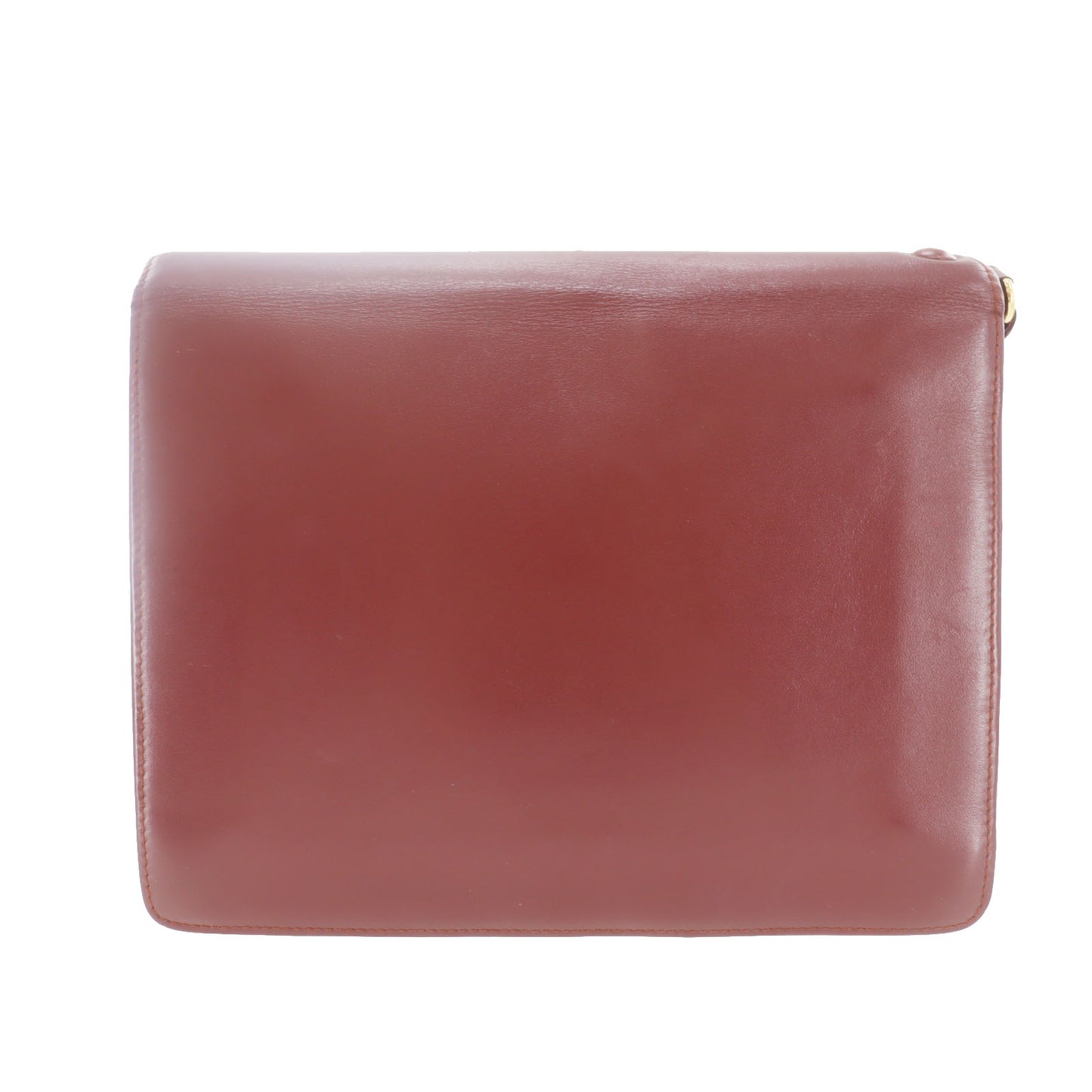 Cartier Must Line Logos Clutch Bag Bordeaux Leather #AH227