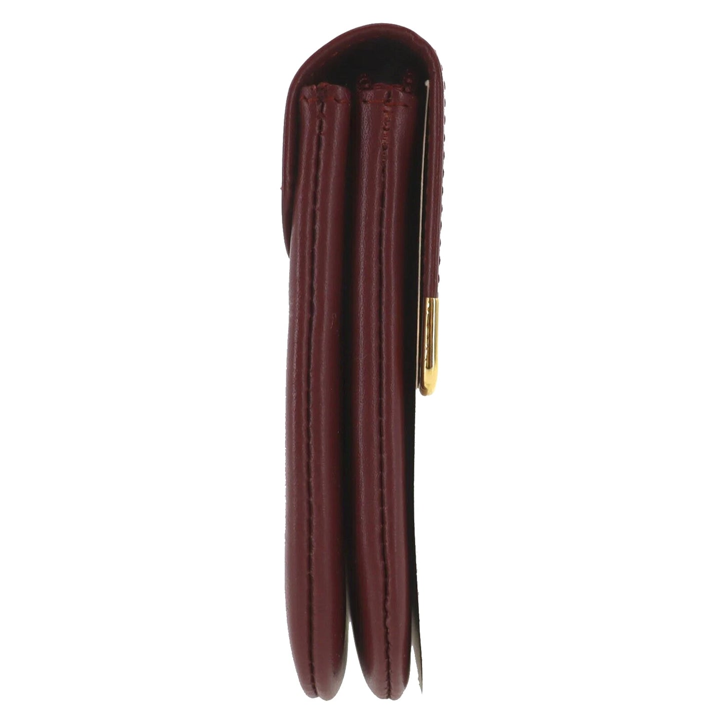 CARTIER Must de Cartier Wallet Leather Burgundy #ED556