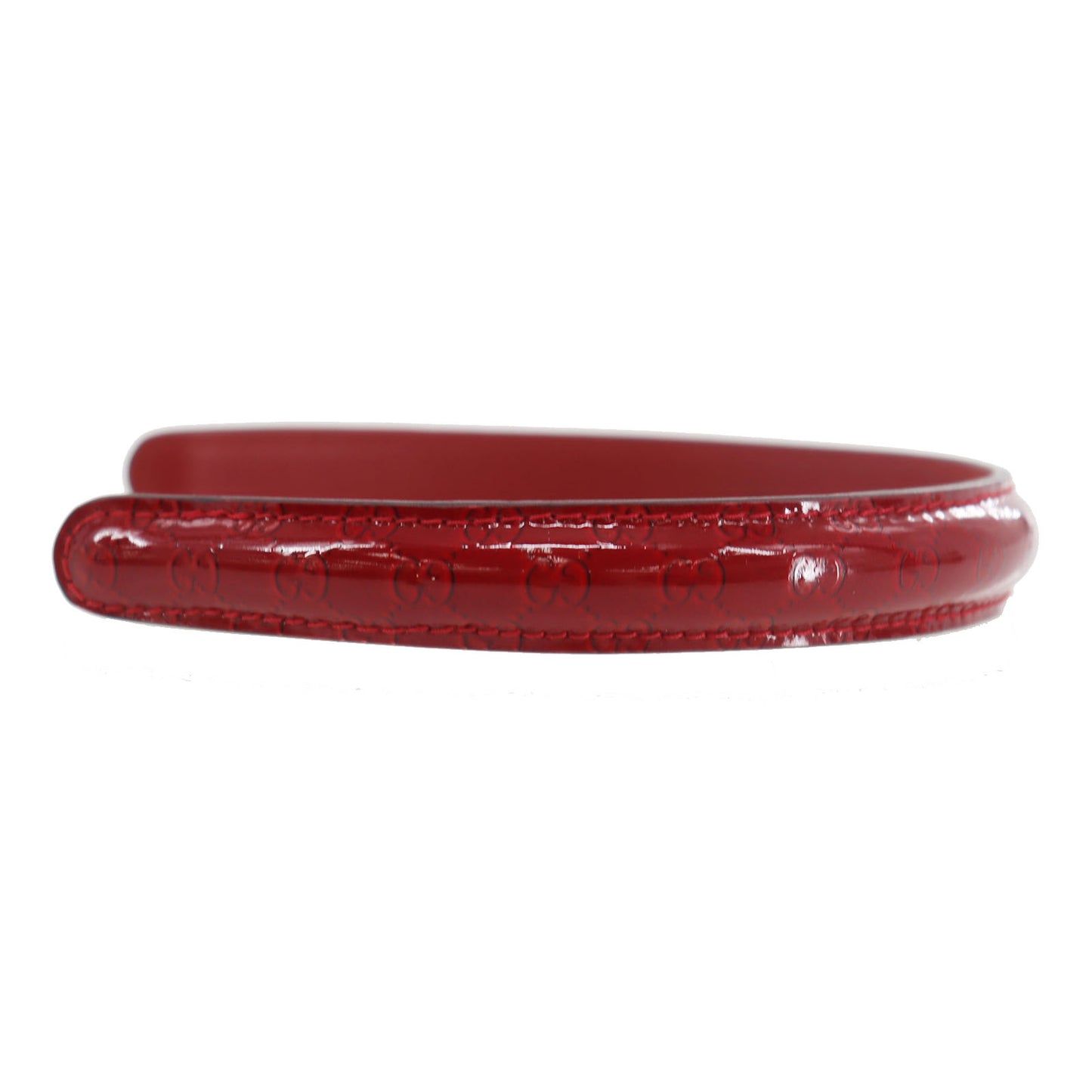 GUCCI Headband Hair Accessory Red Patent Leather #EA252