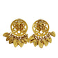 CHANEL CC Logos Earrings Gold Clip-On 95 P #AH670